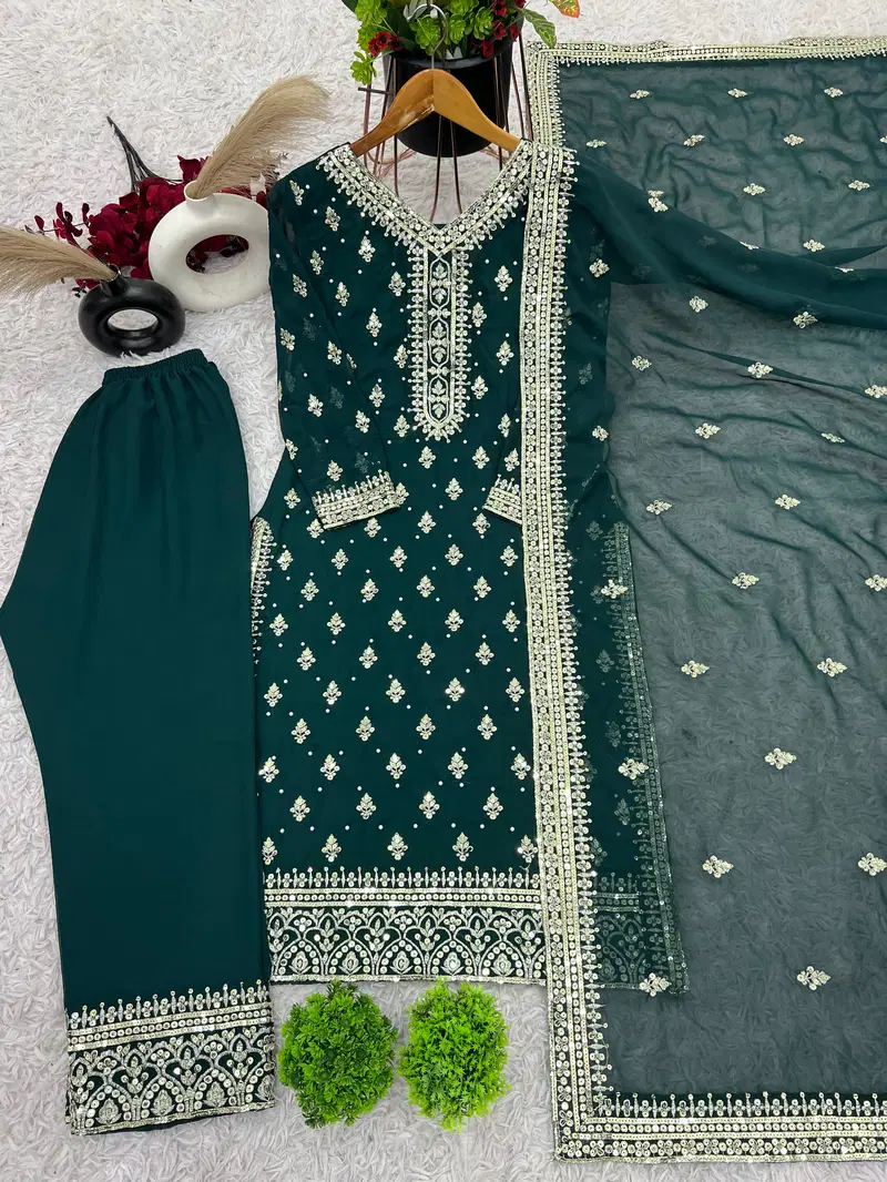 AK 5223 Georgette Embroidered Pakistani Suit Wholesale Suppliers In Mumbai